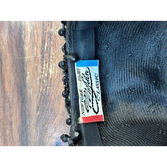 Vintage Mr. John Women's Black Wool Jeweled Hat - Picture 5 of 6